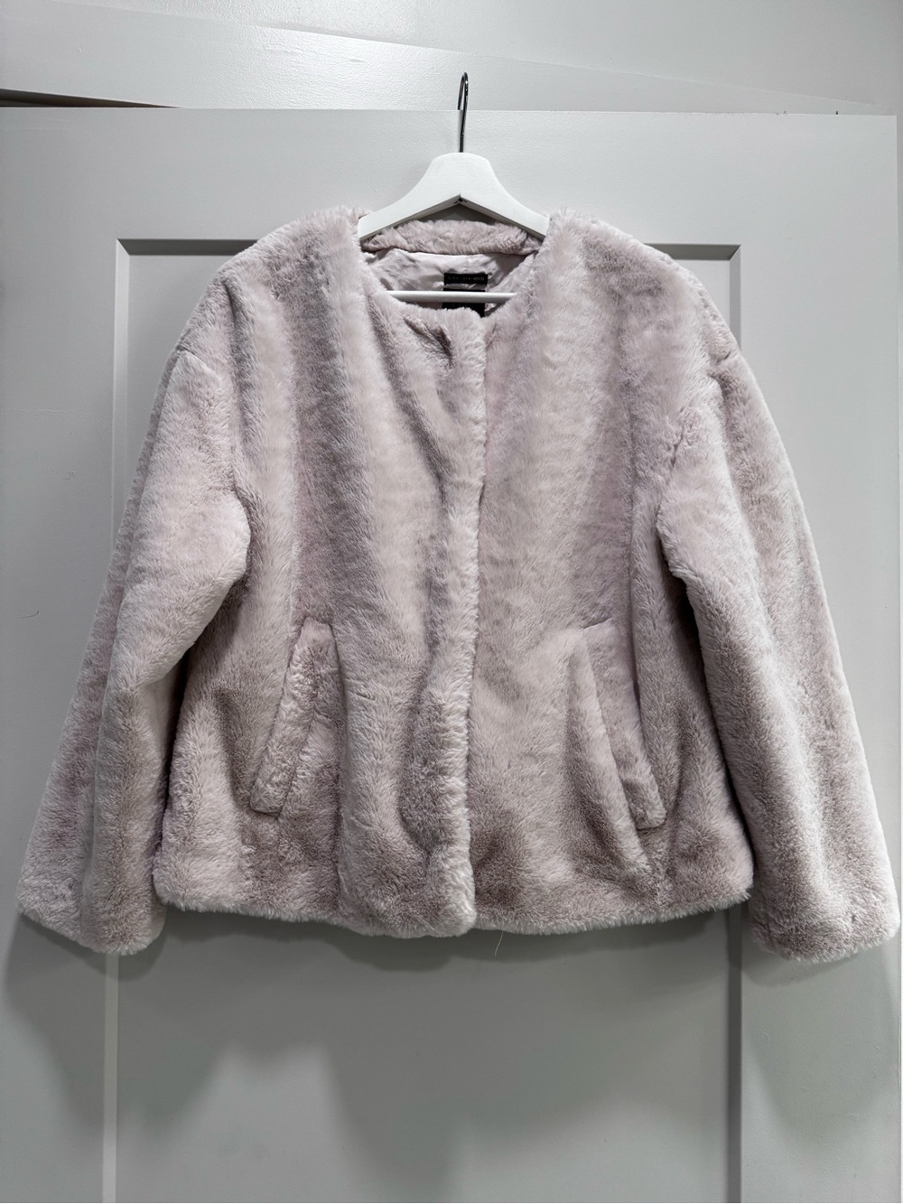 Zara TRF Collection Outerwear Faux Fur Plush Jacket
